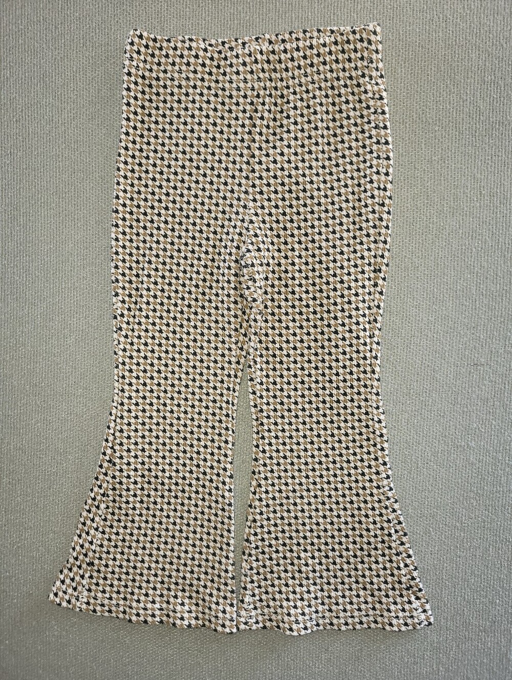 Jessica Simpson Size 3t Black, Cream Houndstooth Bell Bottom Pants